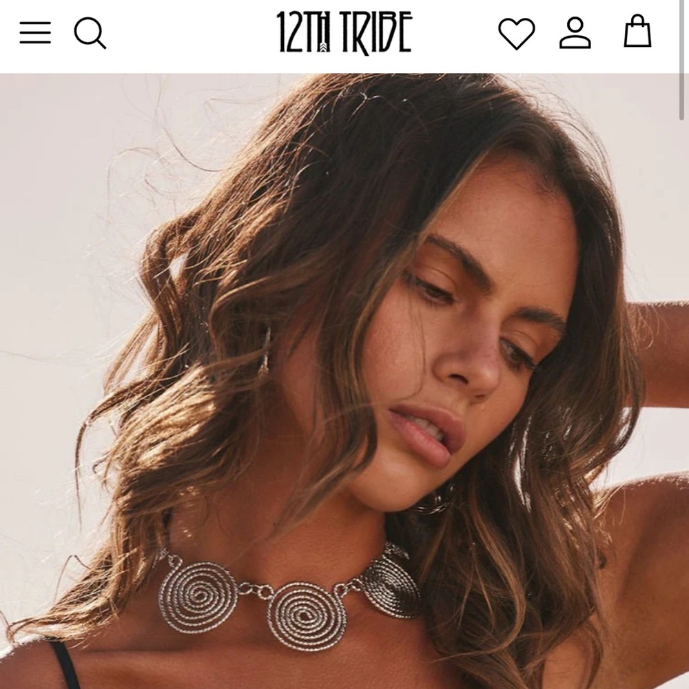 12th Tribe Juno Silver Statement Necklace